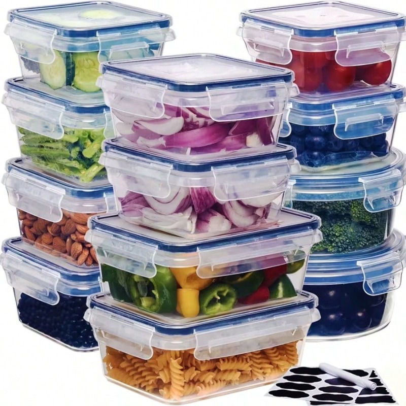 Food Storage Labels - 12-teiliges Set aus Behältern zur Aufbewahrung
